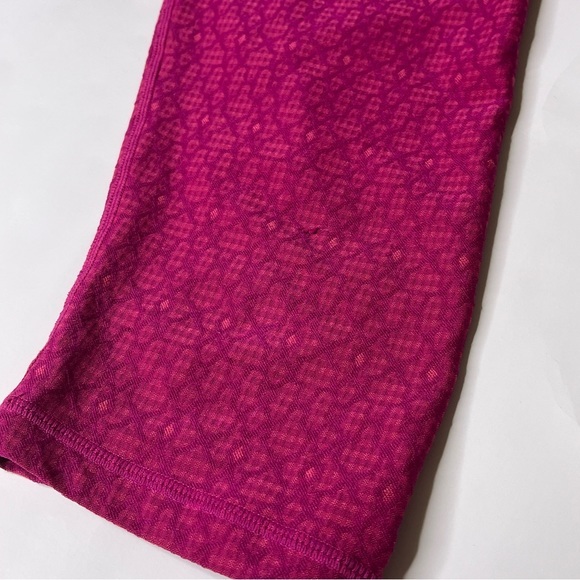 Prana Misty Knicker Pink Jacquard Cropped Leggings‎ Size Medium - Picture 5 of 10